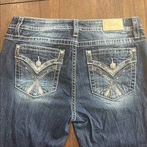 Miss Me Blue Boot Cut Jeans. Size 34x30. Perfect like new condition.